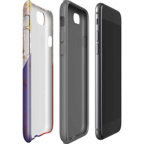 Philippines Flag Dark Wood iPhone SE (2nd & 3rd Gen) Pro Case